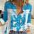 Personalized Luxembourg Women Casual Shirt Roude Leiw Grunge Style - Wonder Print Shop