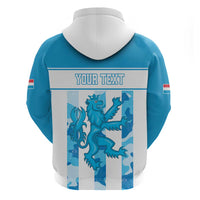 Personalized Luxembourg Zip Hoodie Roude Leiw Grunge Style - Wonder Print Shop