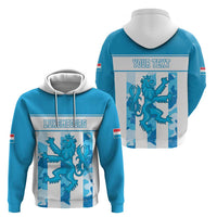 Personalized Luxembourg Zip Hoodie Roude Leiw Grunge Style - Wonder Print Shop