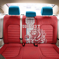 Custom Luxembourg Football Back Car Seat Cover Les Lions Rouges - Wonder Print Shop