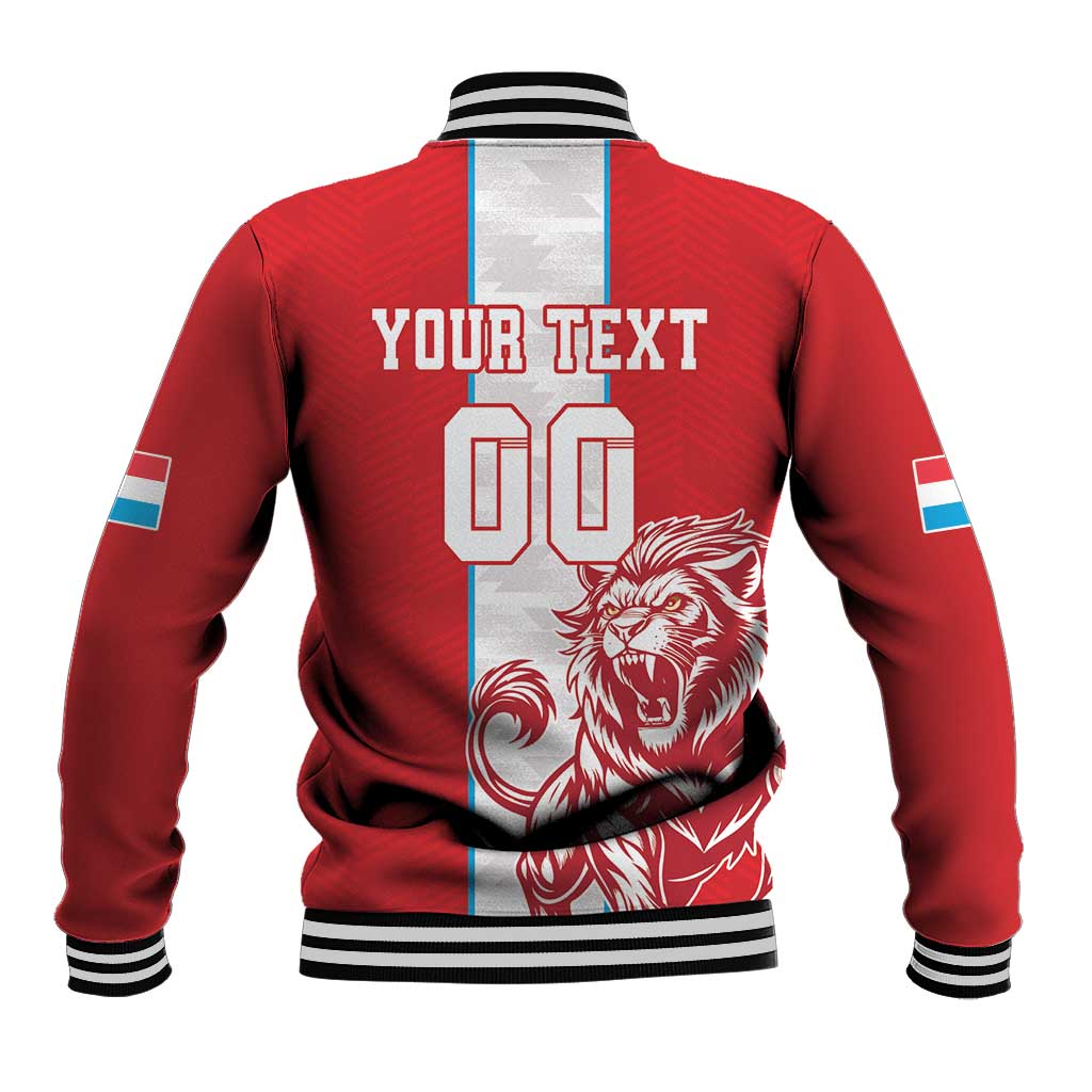 Custom Luxembourg Football Baseball Jacket Les Lions Rouges - Wonder Print Shop