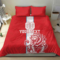 Custom Luxembourg Football Bedding Set Les Lions Rouges - Wonder Print Shop