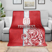 Custom Luxembourg Football Blanket Les Lions Rouges