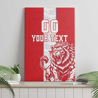 Custom Luxembourg Football Canvas Wall Art Les Lions Rouges - Wonder Print Shop