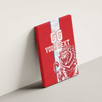 Custom Luxembourg Football Canvas Wall Art Les Lions Rouges - Wonder Print Shop