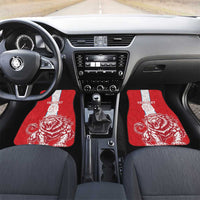 Custom Luxembourg Football Car Mats Les Lions Rouges - Wonder Print Shop