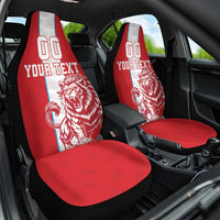 Custom Luxembourg Football Car Seat Cover Les Lions Rouges - Wonder Print Shop
