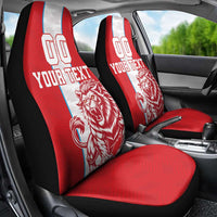 Custom Luxembourg Football Car Seat Cover Les Lions Rouges - Wonder Print Shop