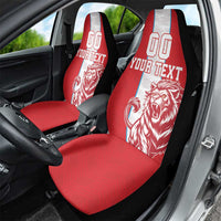 Custom Luxembourg Football Car Seat Cover Les Lions Rouges - Wonder Print Shop