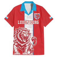 Custom Luxembourg Football Family Matching Summer Maxi Dress and Hawaiian Shirt Les Lions Rouges - Wonder Print Shop