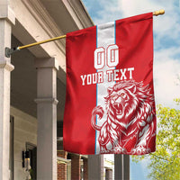 Custom Luxembourg Football Garden Flag Les Lions Rouges - Wonder Print Shop