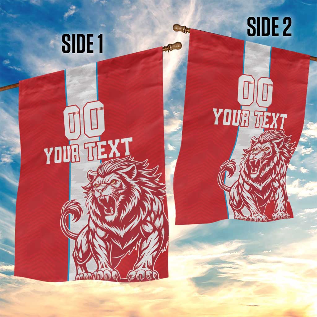 Custom Luxembourg Football Garden Flag Les Lions Rouges - Wonder Print Shop