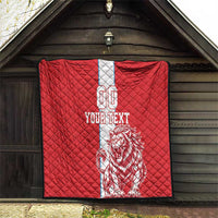 Custom Luxembourg Football Quilt Les Lions Rouges - Wonder Print Shop