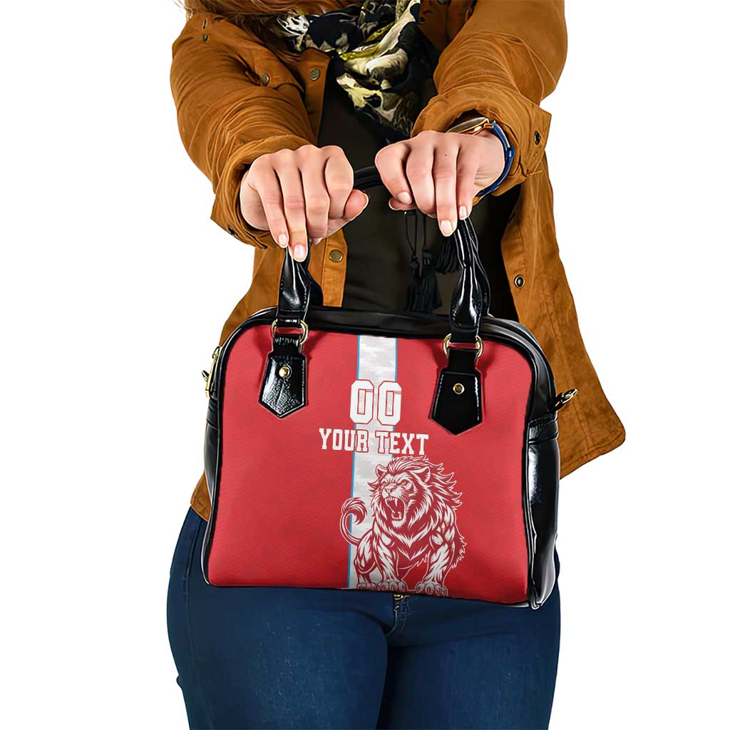 Custom Luxembourg Football Shoulder Handbag Les Lions Rouges