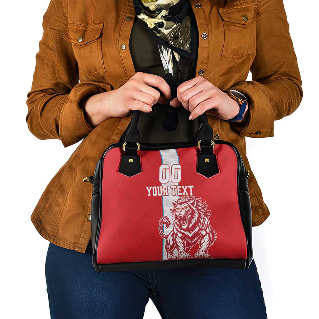 Custom Luxembourg Football Shoulder Handbag Les Lions Rouges