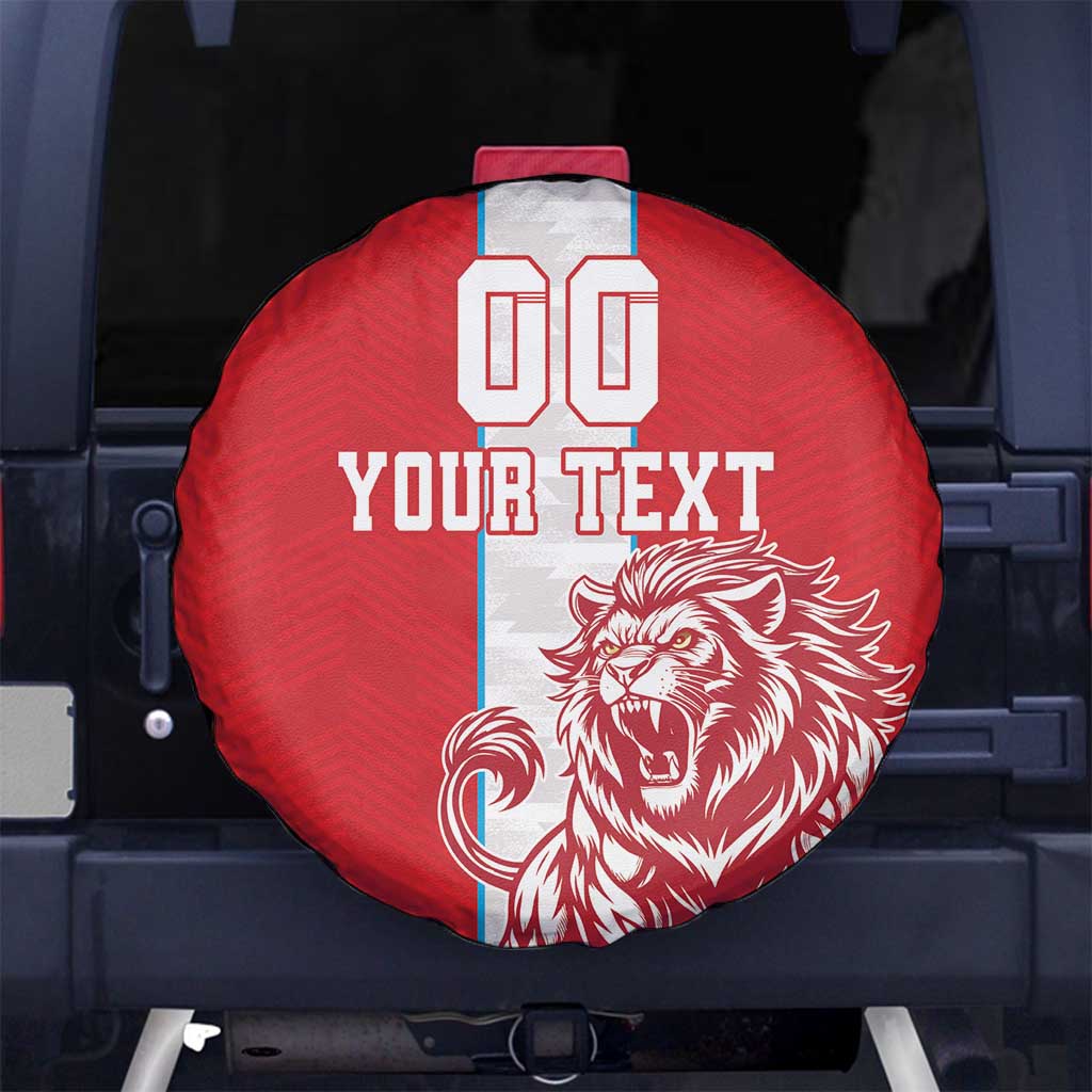 Custom Luxembourg Football Spare Tire Cover Les Lions Rouges - Wonder Print Shop