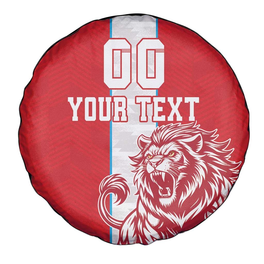 Custom Luxembourg Football Spare Tire Cover Les Lions Rouges - Wonder Print Shop