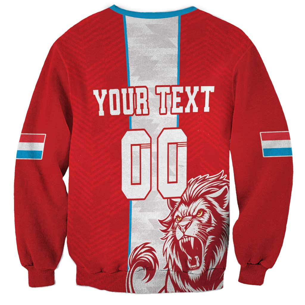 Custom Luxembourg Football Sweatshirt Les Lions Rouges - Wonder Print Shop