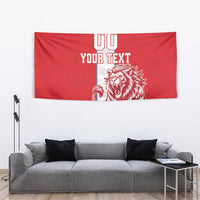 Custom Luxembourg Football Tapestry Les Lions Rouges - Wonder Print Shop