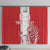 Custom Luxembourg Football Window Curtain Les Lions Rouges - Wonder Print Shop