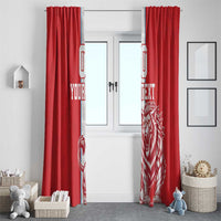 Custom Luxembourg Football Window Curtain Les Lions Rouges - Wonder Print Shop