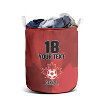 Canada Soccer Maple Leaf Custom Laundry Basket Sporty Style - Wonder Print Shop