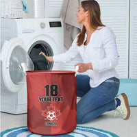 Canada Soccer Maple Leaf Custom Laundry Basket Sporty Style - Wonder Print Shop
