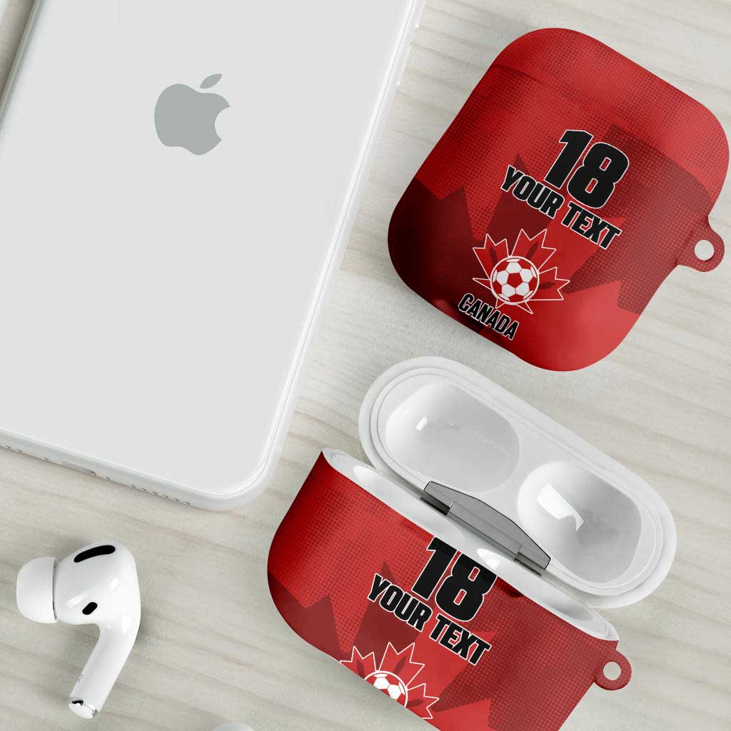 Canada Soccer Maple Leaf Custom AirPods Case Sporty Style - Wonder Print Shop