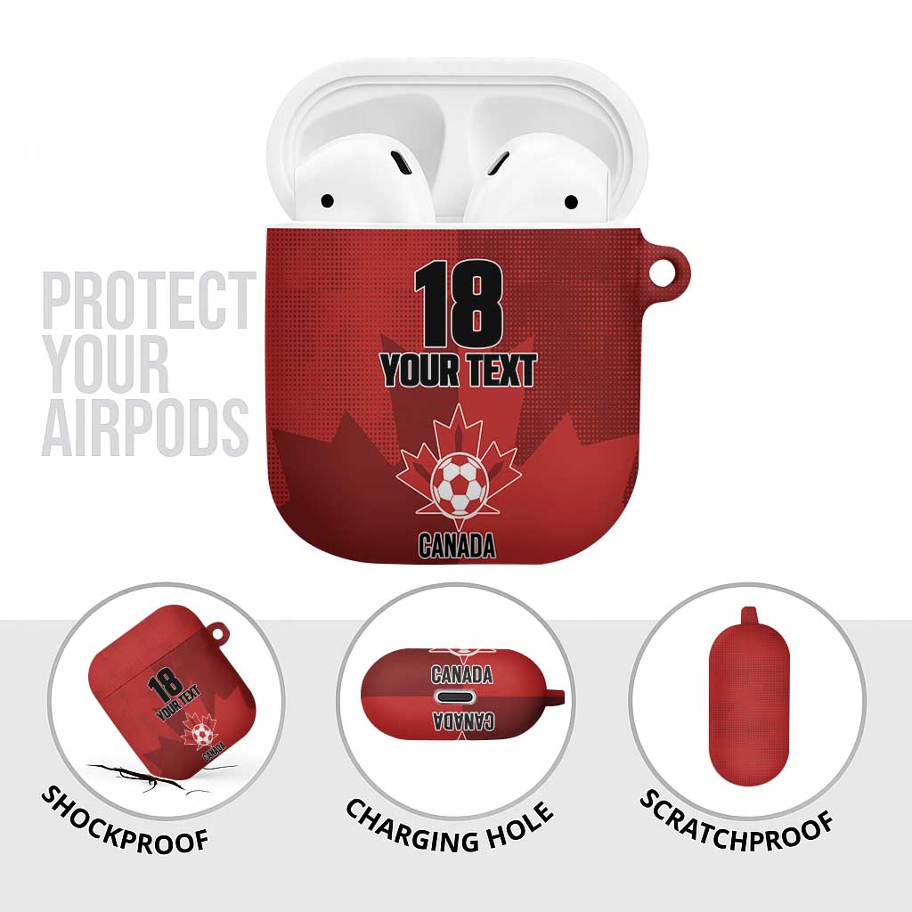 Canada Soccer Maple Leaf Custom AirPods Case Sporty Style - Wonder Print Shop
