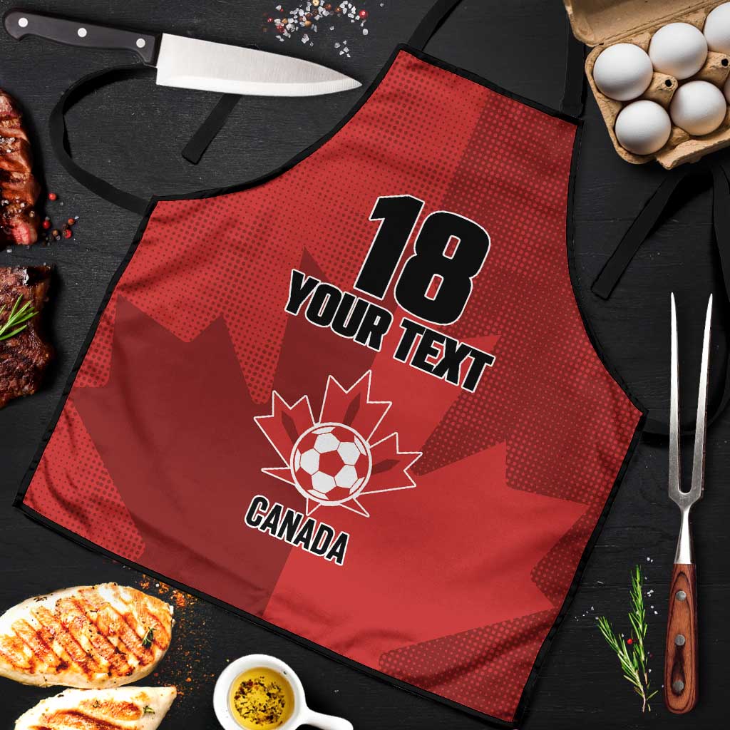 Canada Soccer Maple Leaf Custom Apron Sporty Style - Wonder Print Shop