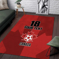 Canada Soccer Maple Leaf Custom Area Rug Sporty Style - Wonder Print Shop