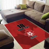 Canada Soccer Maple Leaf Custom Area Rug Sporty Style - Wonder Print Shop