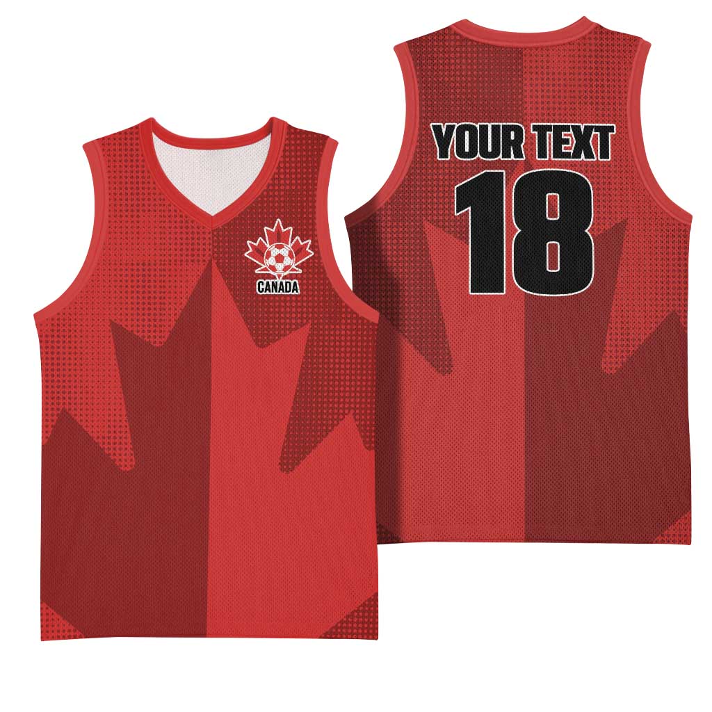 Canada Soccer Maple Leaf Custom Basketball Jersey Sporty Style - Wonder Print Shop