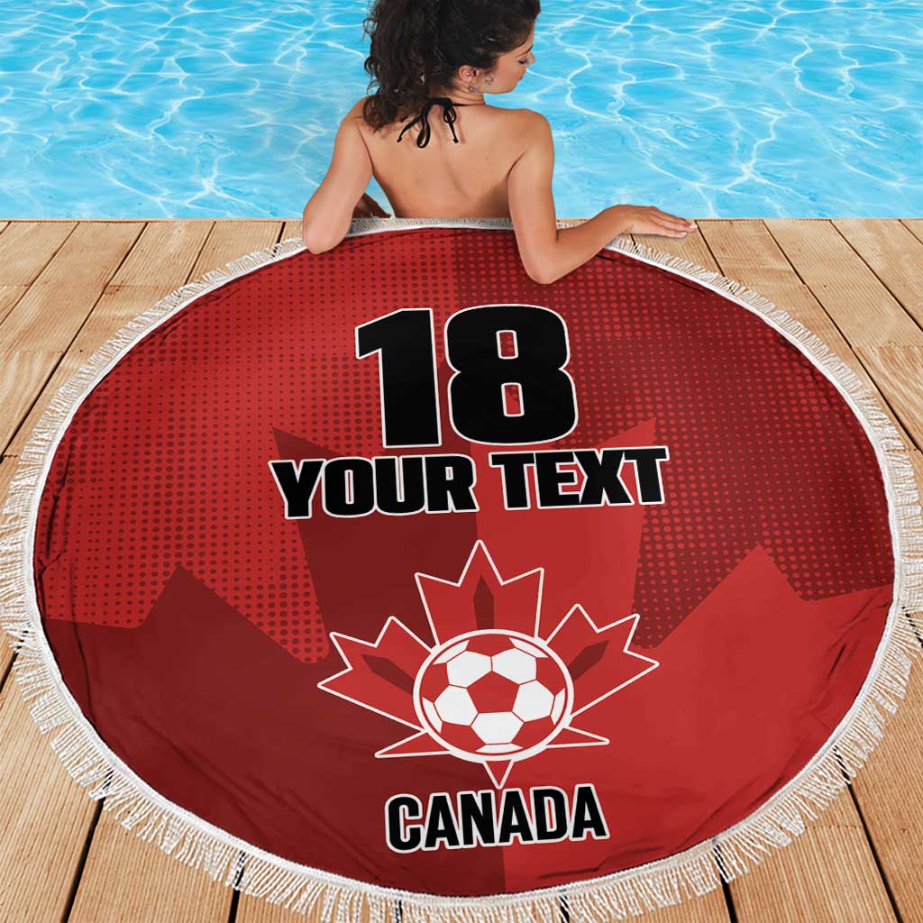 Canada Soccer Maple Leaf Custom Beach Blanket Sporty Style - Wonder Print Shop