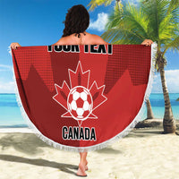 Canada Soccer Maple Leaf Custom Beach Blanket Sporty Style - Wonder Print Shop