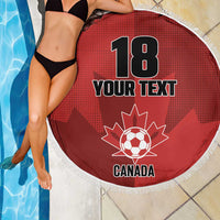 Canada Soccer Maple Leaf Custom Beach Blanket Sporty Style - Wonder Print Shop