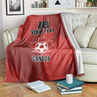Canada Soccer Maple Leaf Custom Blanket Sporty Style - Wonder Print Shop