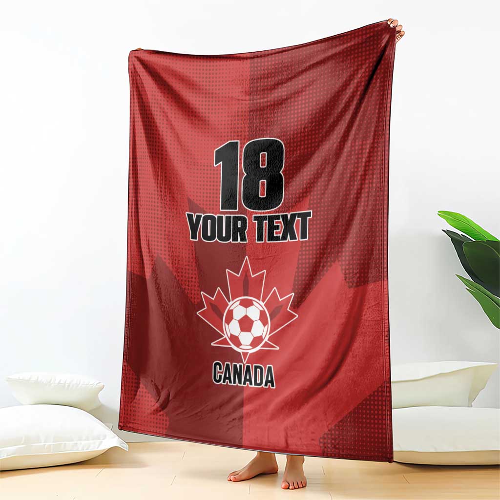 Canada Soccer Maple Leaf Custom Blanket Sporty Style - Wonder Print Shop