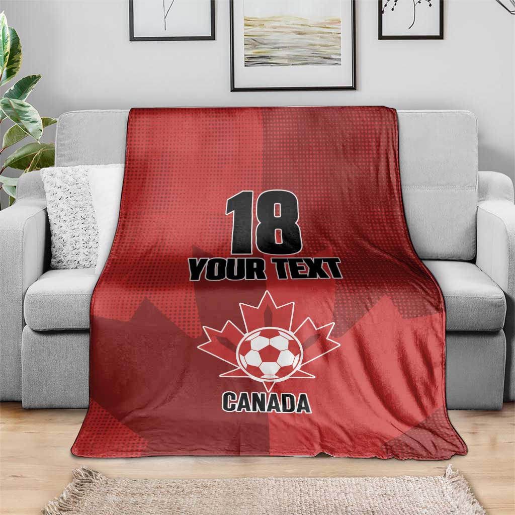Canada Soccer Maple Leaf Custom Blanket Sporty Style - Wonder Print Shop