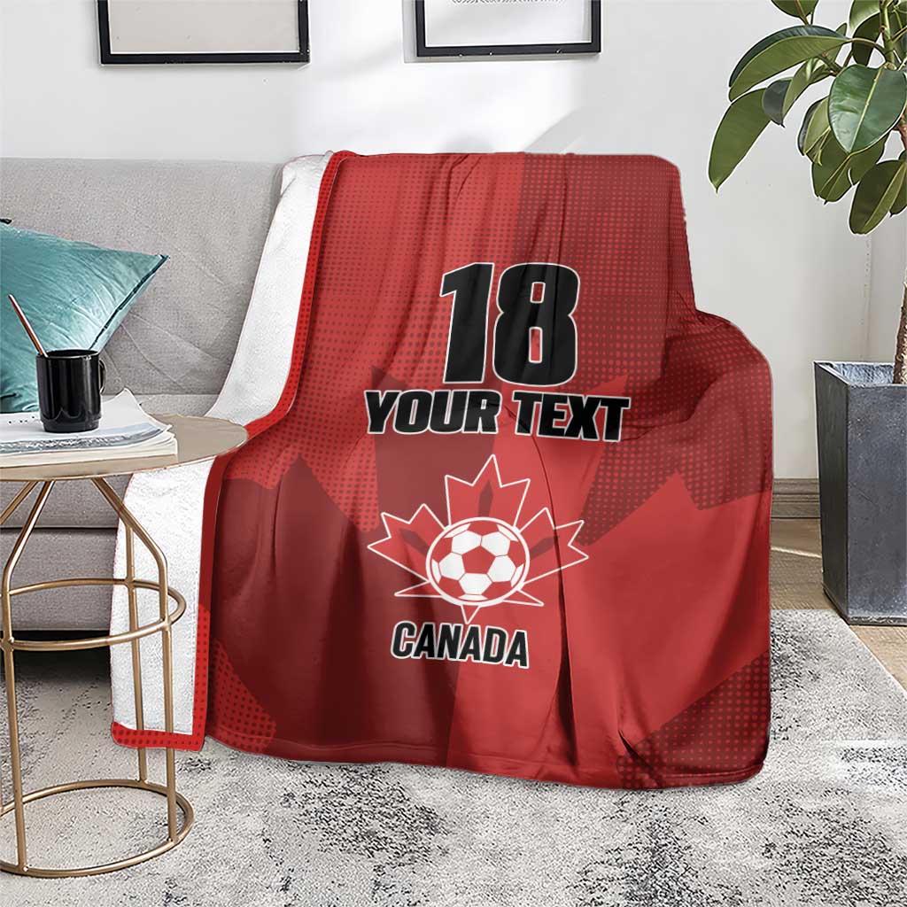 Canada Soccer Maple Leaf Custom Blanket Sporty Style - Wonder Print Shop