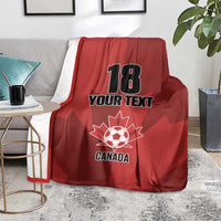 Canada Soccer Maple Leaf Custom Blanket Sporty Style - Wonder Print Shop