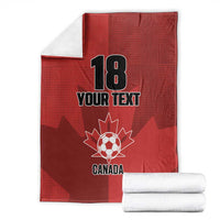 Canada Soccer Maple Leaf Custom Blanket Sporty Style - Wonder Print Shop