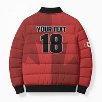 Canada Soccer Maple Leaf Custom Bomber Puffer Jacket Sporty Style - Wonder Print Shop