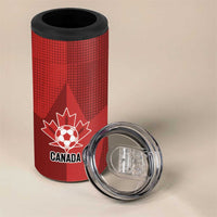 Canada Soccer Maple Leaf Custom 4 in 1 Can Cooler Tumbler Sporty Style - Wonder Print Shop