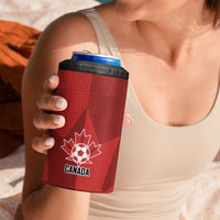 Canada Soccer Maple Leaf Custom 4 in 1 Can Cooler Tumbler Sporty Style - Wonder Print Shop