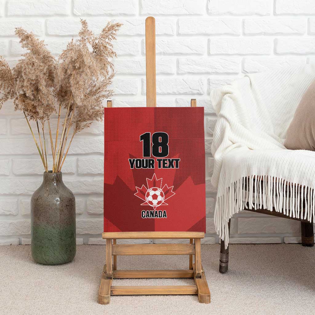 Canada Soccer Maple Leaf Custom Canvas Wall Art Sporty Style - Wonder Print Shop