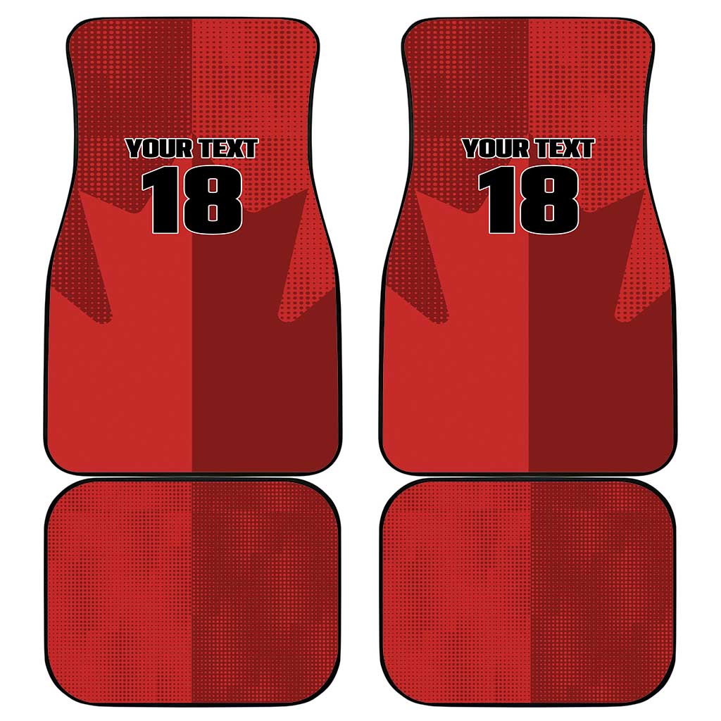 Canada Soccer Maple Leaf Custom Car Mats Sporty Style - Wonder Print Shop