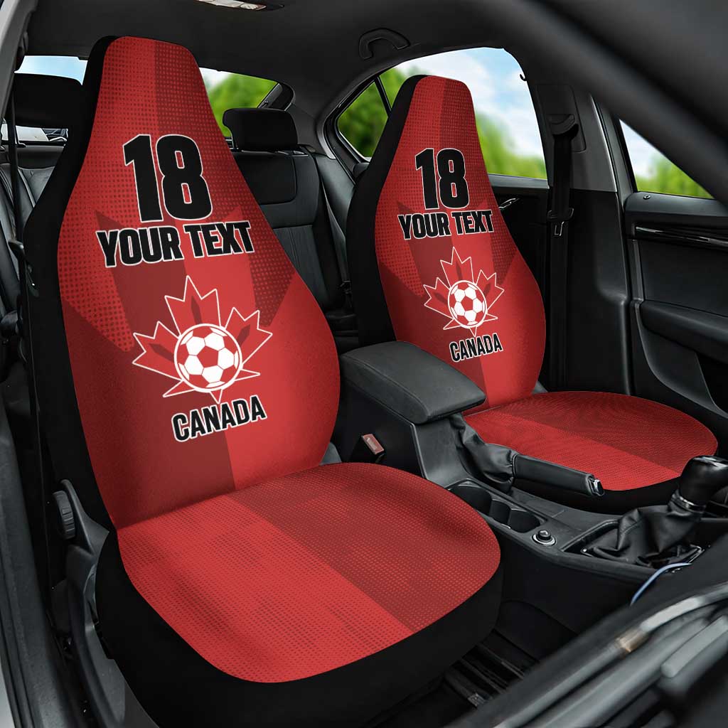 Canada Soccer Maple Leaf Custom Car Seat Cover Sporty Style - Wonder Print Shop