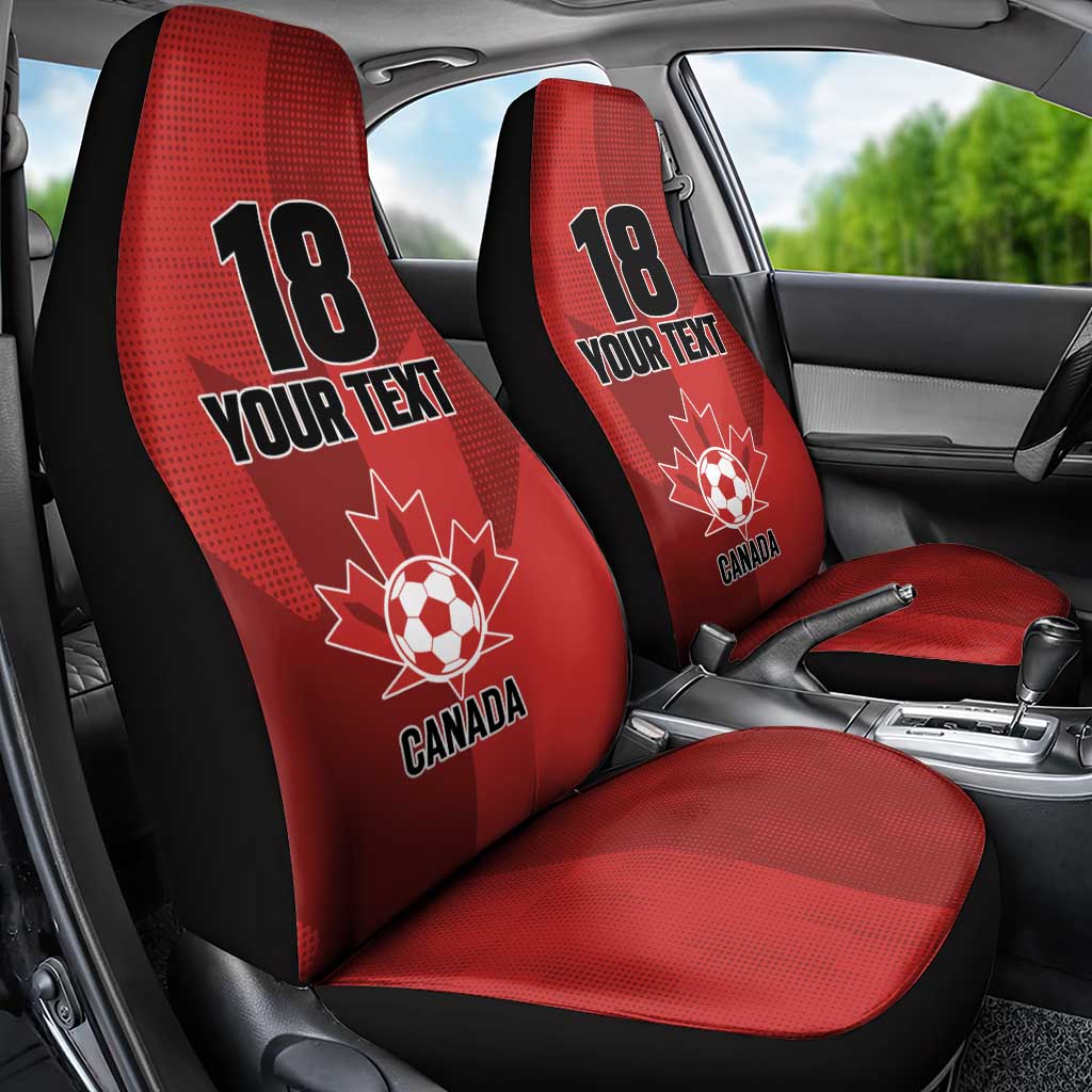 Canada Soccer Maple Leaf Custom Car Seat Cover Sporty Style - Wonder Print Shop