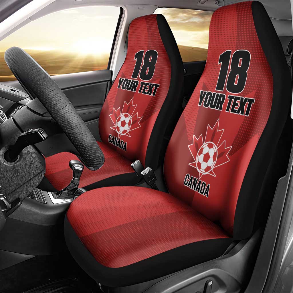 Canada Soccer Maple Leaf Custom Car Seat Cover Sporty Style - Wonder Print Shop